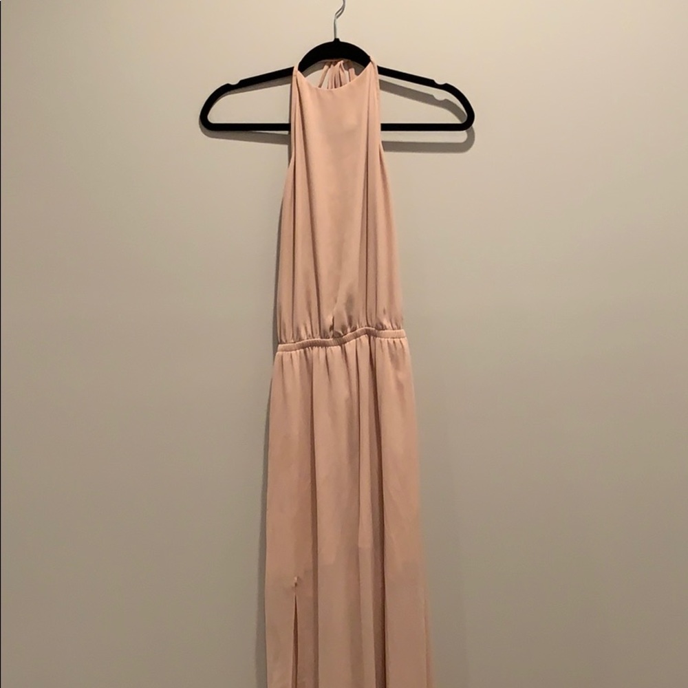Show Me Your Mumu Heather Halter Dress-Dusty Blush
